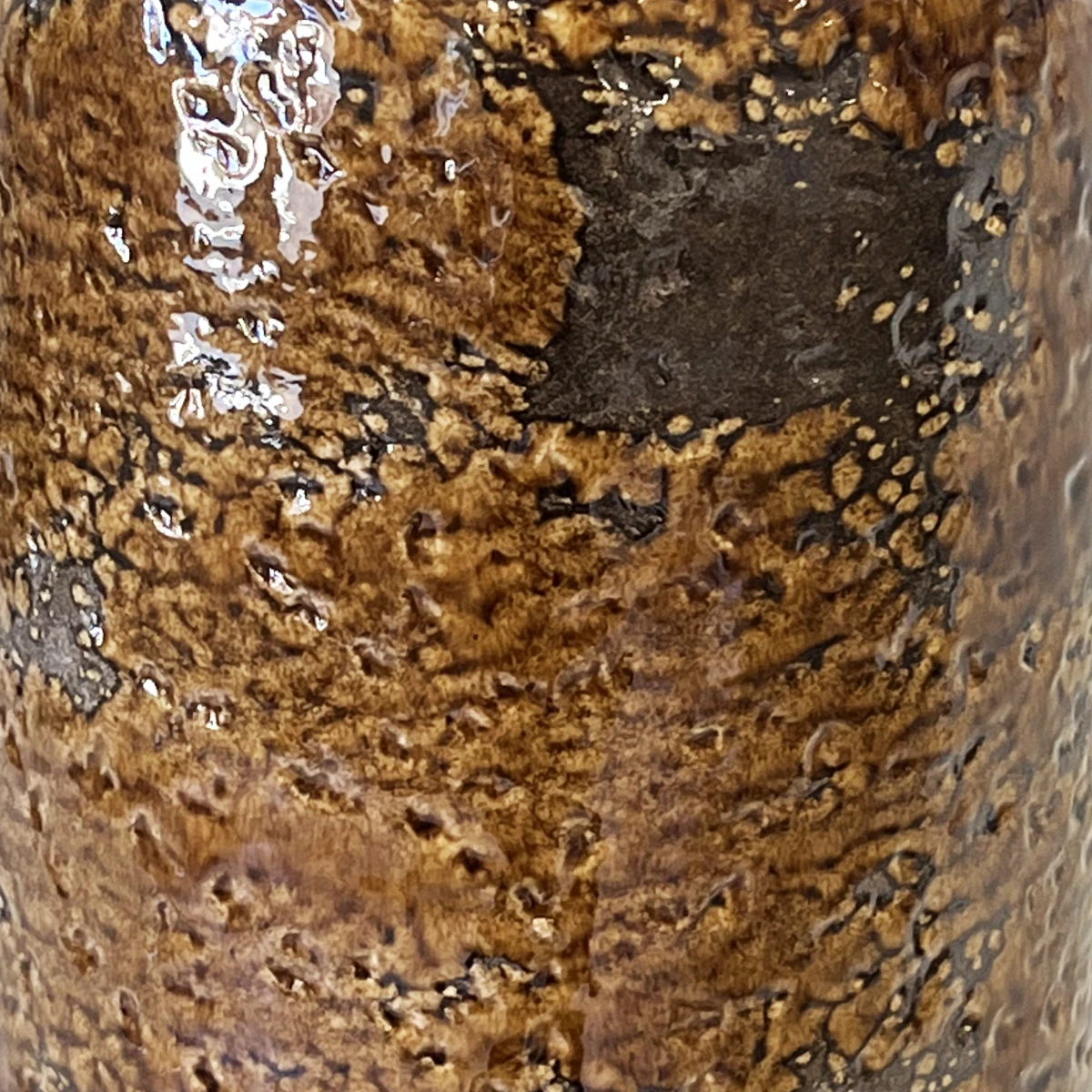 Vase Marron Vitrifié Fabrication Artisanale 29 Cm – Image 2
