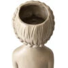 Vase Artisanal Taupe Fillette Bubble 34 Cm