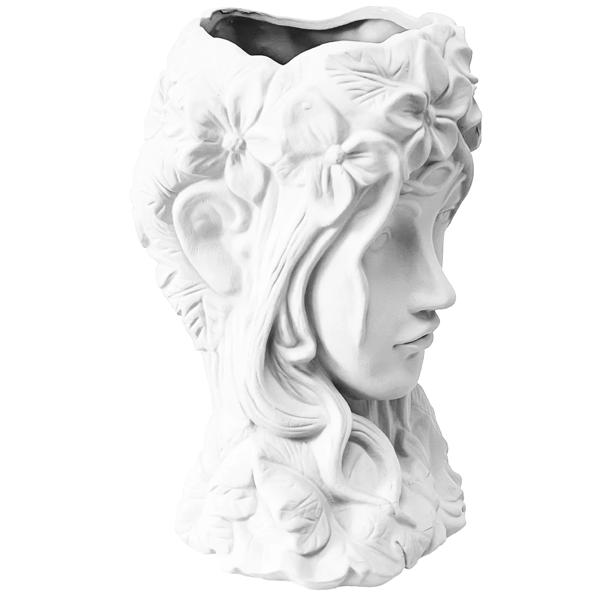 Cache Pot Blanc Nymphe Du Lac