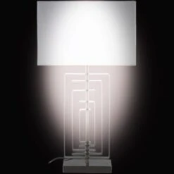 Lampe à Poser En Métal Gris - 69 Cm