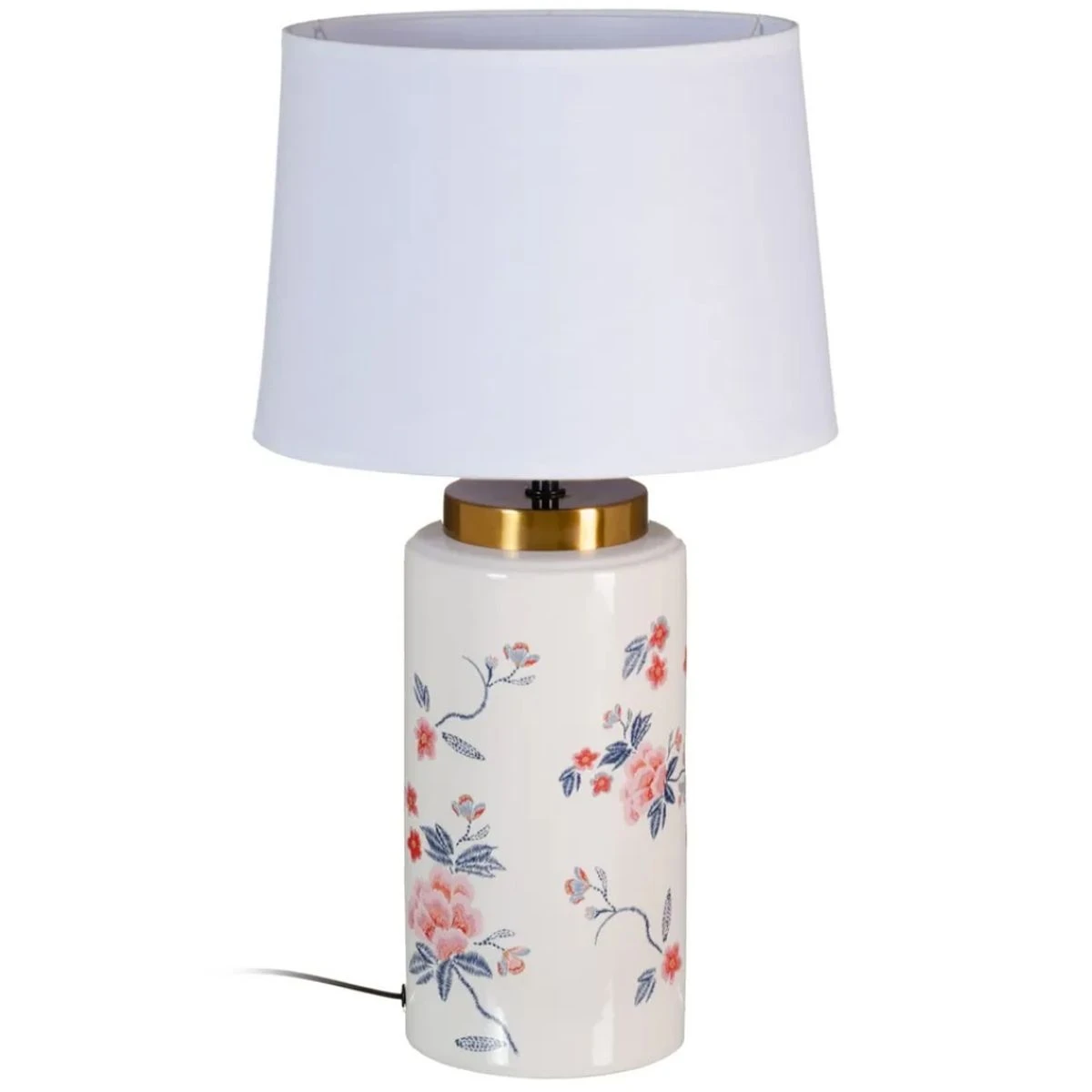 Lampe Floral Avec Abat Jour Blanc - 50 Cm – Image 4