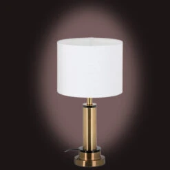 Lampe De Table En Métal Doré 43 Cm