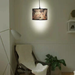 Lustre Noir En Bambou Jungle 28 Cm