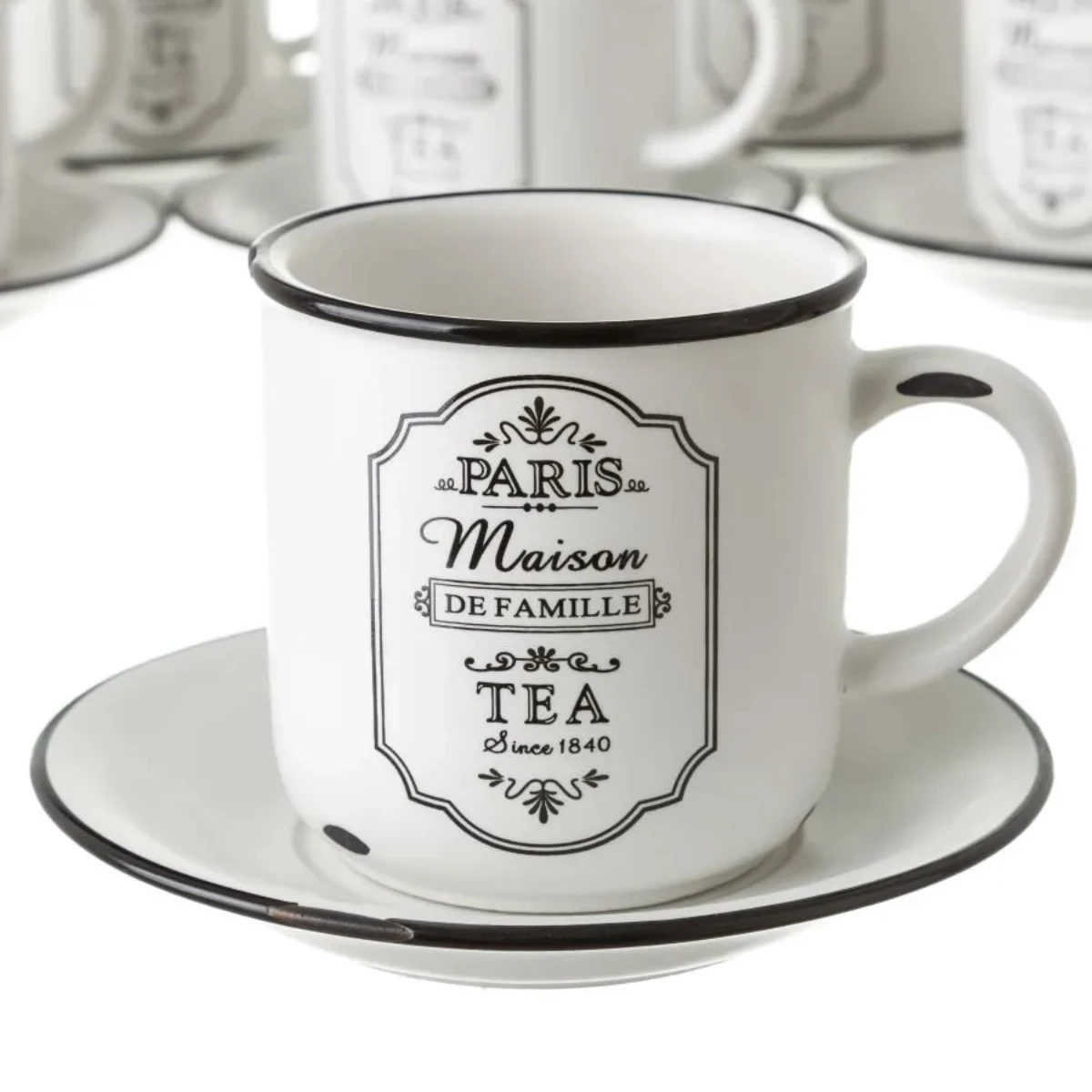 Ensemble 6 Tasses à Café Rétro Paris