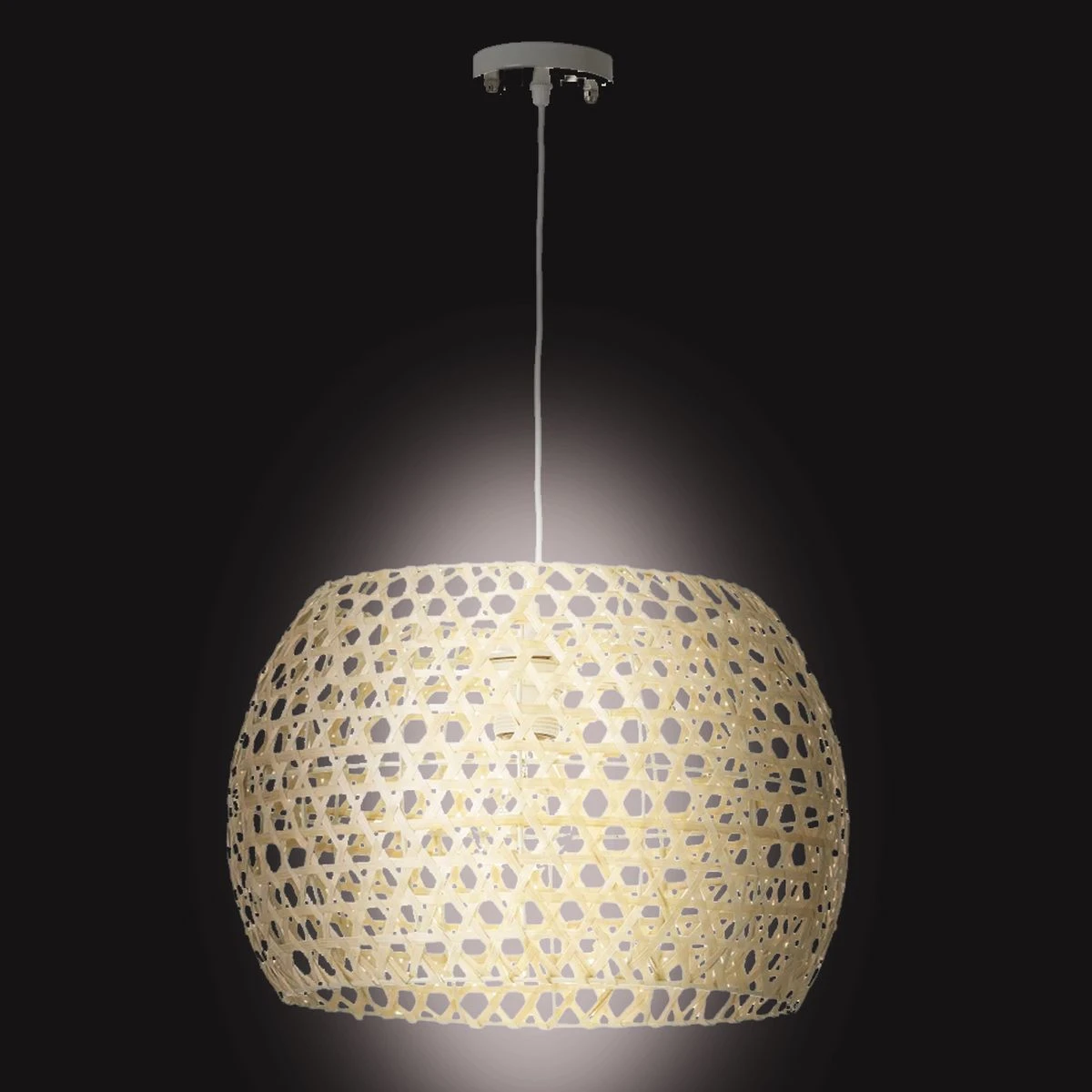 Lustre En Bambou Naturelle 23 X 35 Cm