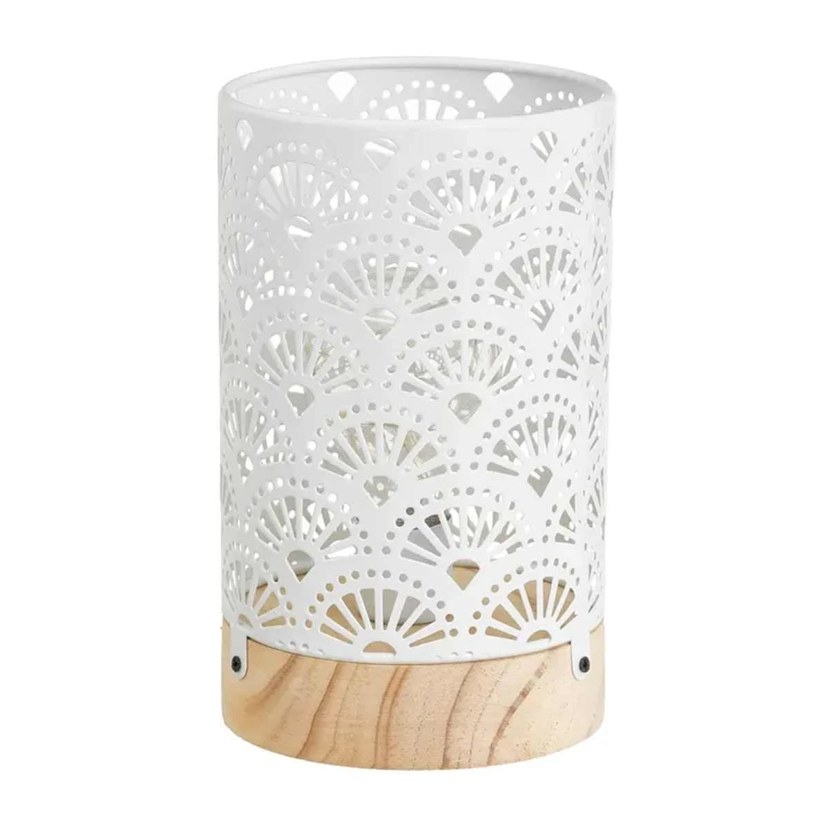 Lampe Transportable LED En Métal Et Bois 18 Cm – Image 5