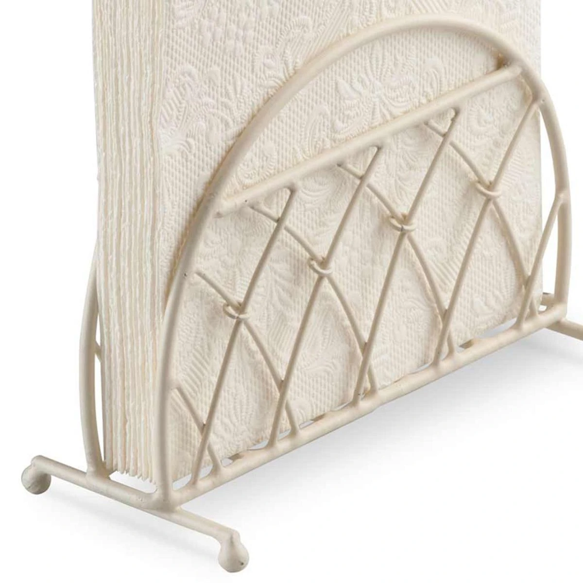 Porte Serviettes Treillis En Métal Crème