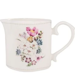 Pot à Lait Ou Crémier En Porcelaine Fine Motif Floral
