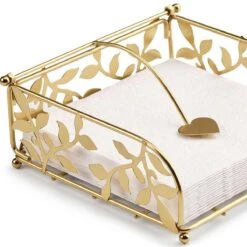 Porte Serviettes Branches En Métal Or