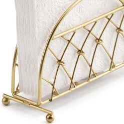 Porte Serviettes Treillis En Métal Or