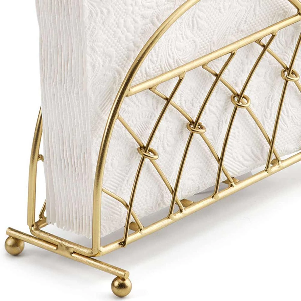 Porte Serviettes Treillis En Métal Or