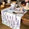 Chemin De Table Lavande En Coton - 40 X 150 Cm