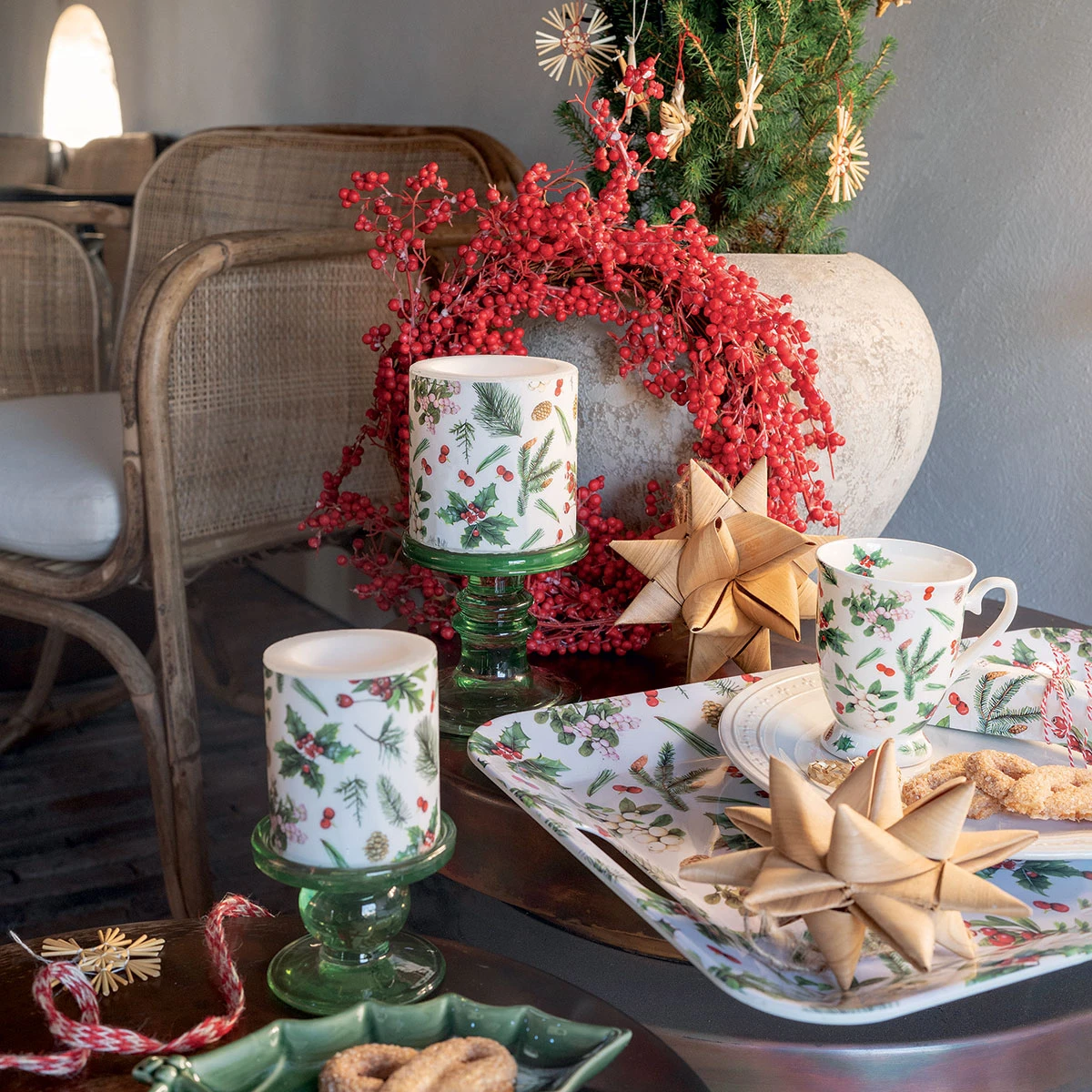 Grand Plateau En Mélamine - Verdure D'hiver – Image 3