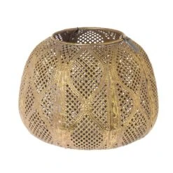 Photophore Ethnique Déco Pour Bougie Votive En Métal Ajouré