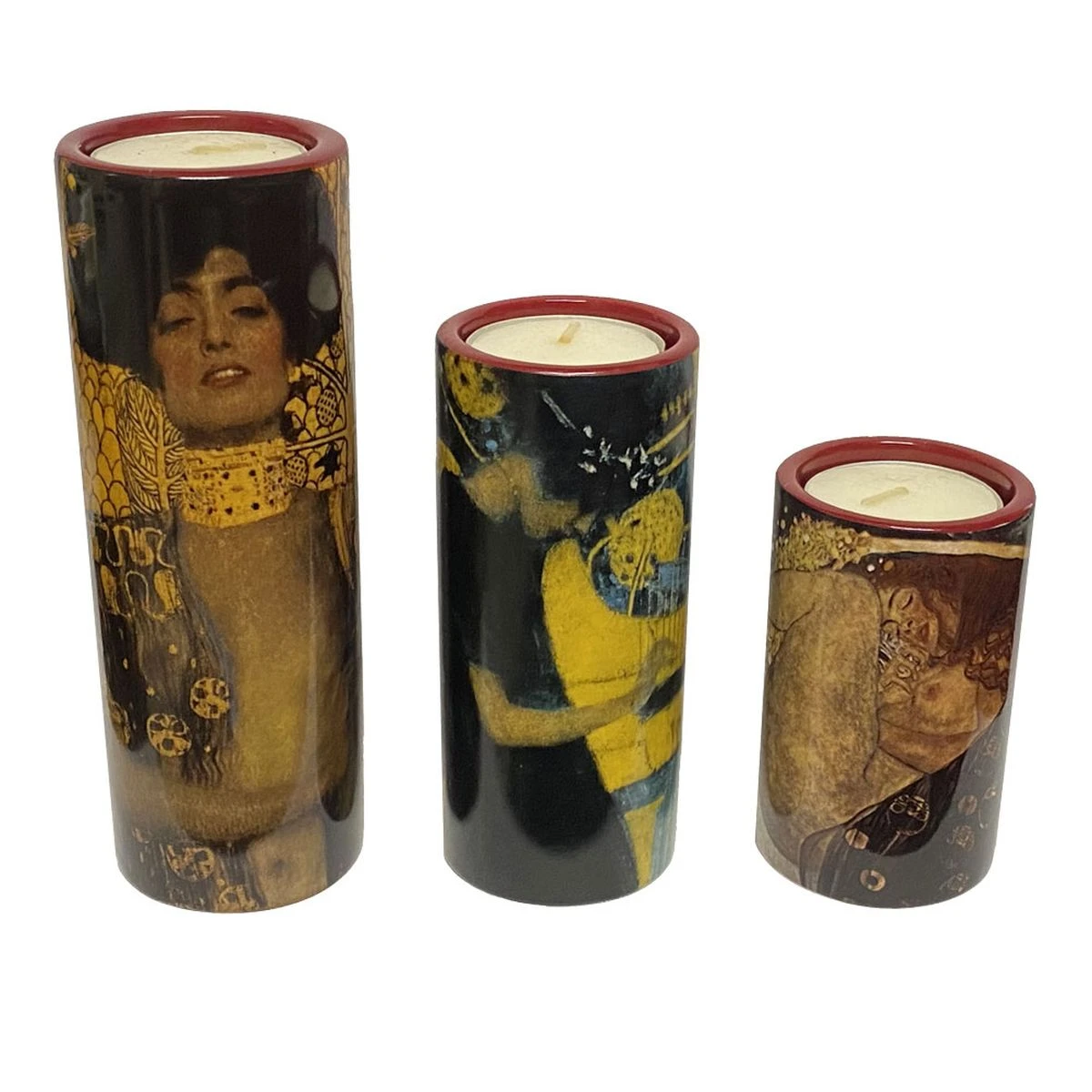 Set De 3 Bougeoirs Klimt - Judith - Danaë - Music