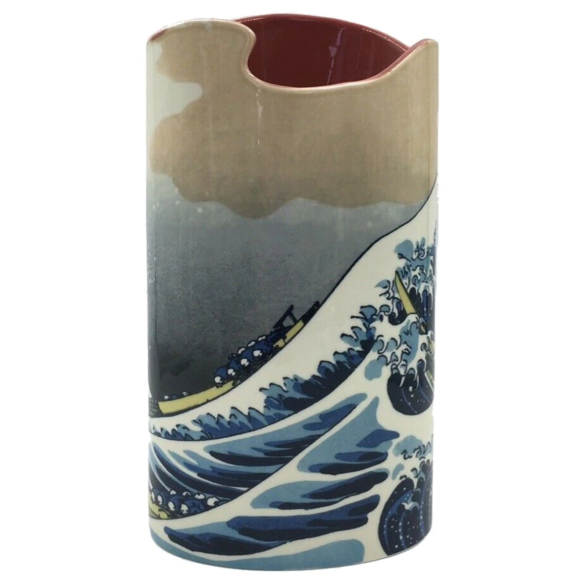 Vase Silhouette D'Art - La Grande Vague De Kanagawa - Hokusai