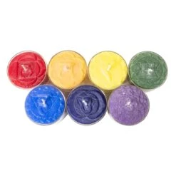 7 Bougies Chauffe-plat Parfumées Aux Couleurs Des Chakras