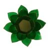 Photophore Fleur De Lotus Vert Finition Dorée Chakra 4