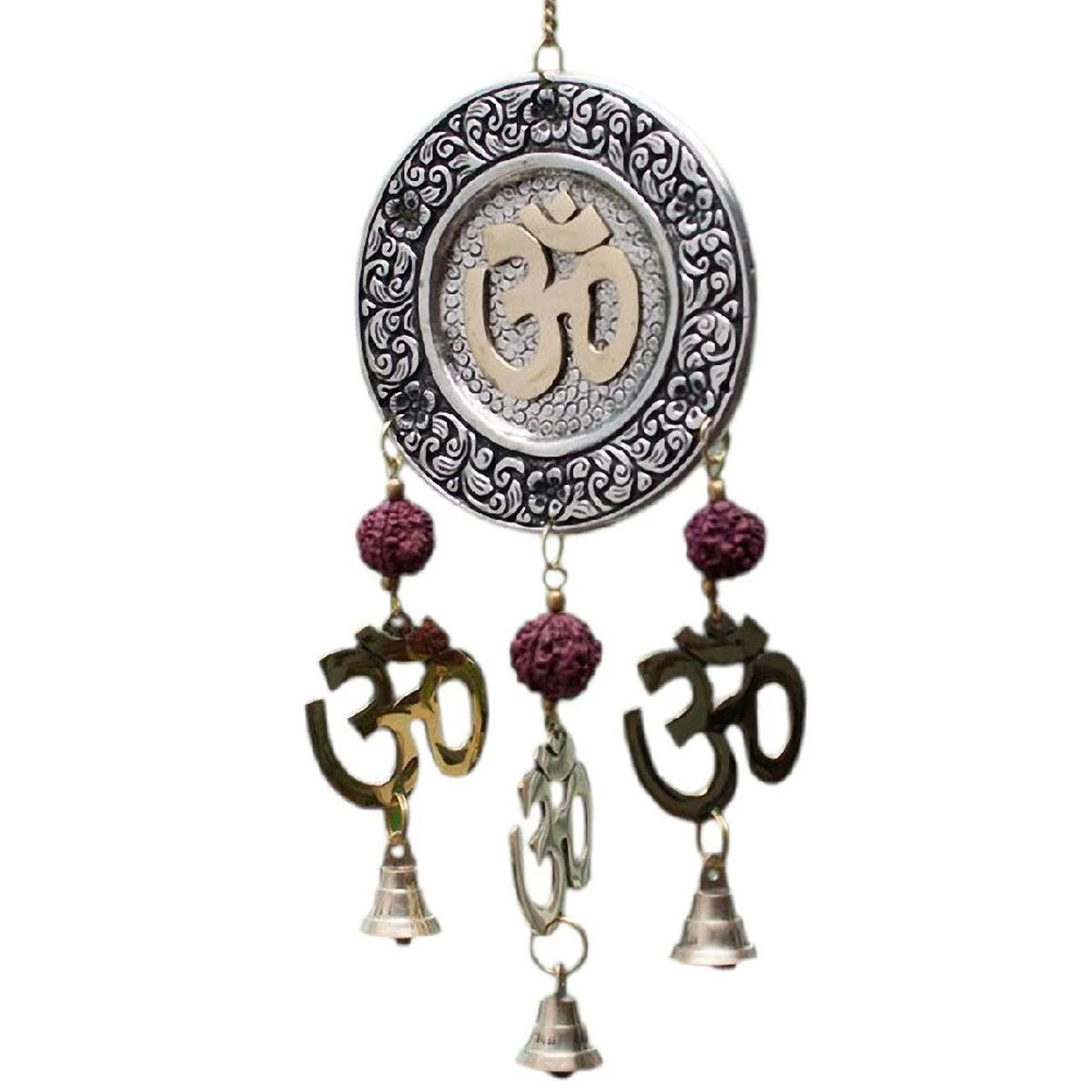 Clochettes Avec Rudraksha Et Symbole OM 26.5 Cm – Image 2