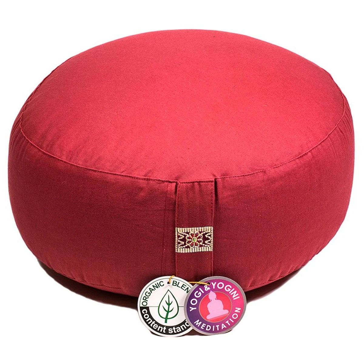 Coussin De Méditation Rouge - Coton BIO – Image 2