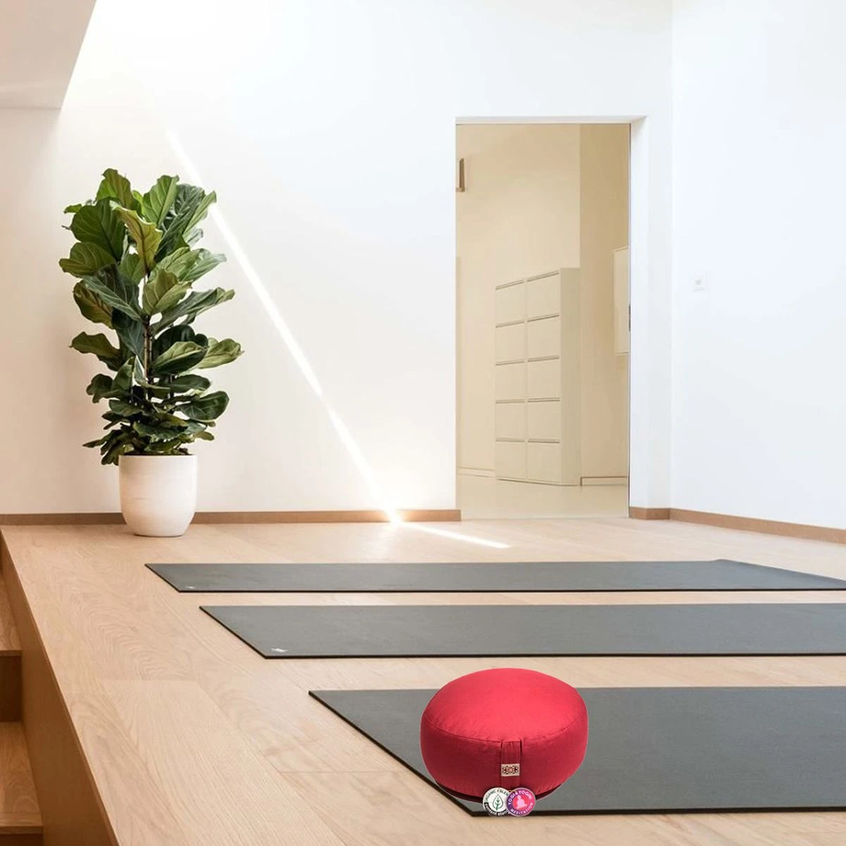 Coussin De Méditation Rouge - Coton BIO