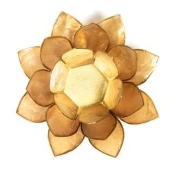 Photophore Fleur De Lotus Or Finition Or