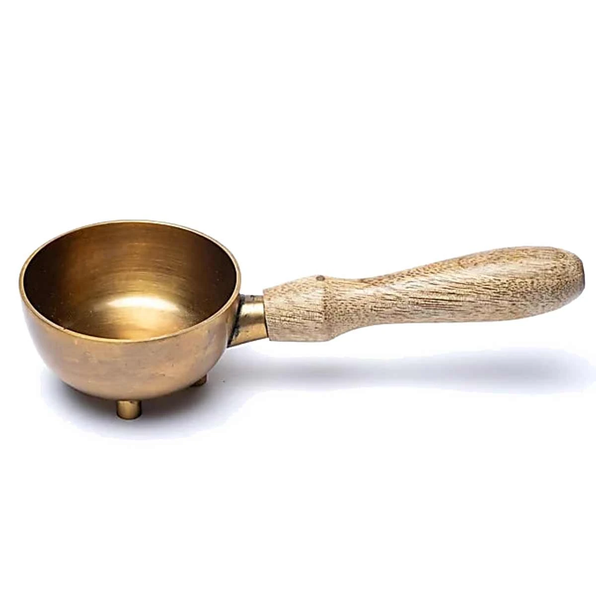 Brûle Encens à Charbon En Laiton Et Bois De Manguier – Image 2