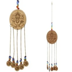 Suspension Feng Shui Ganesh En Bois 43 Cm