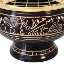 Brûle Encens à Charbon En Laiton - Marron