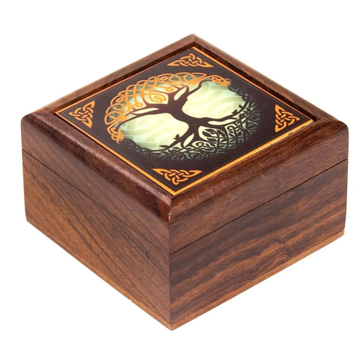 Petite Boite à Bijoux En Bois - Arbre De Vie – Image 2
