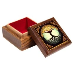 Petite Boite à Bijoux En Bois - Arbre De Vie