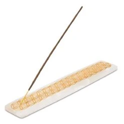 Porte Encens En Sélénite - Fleur De Vie