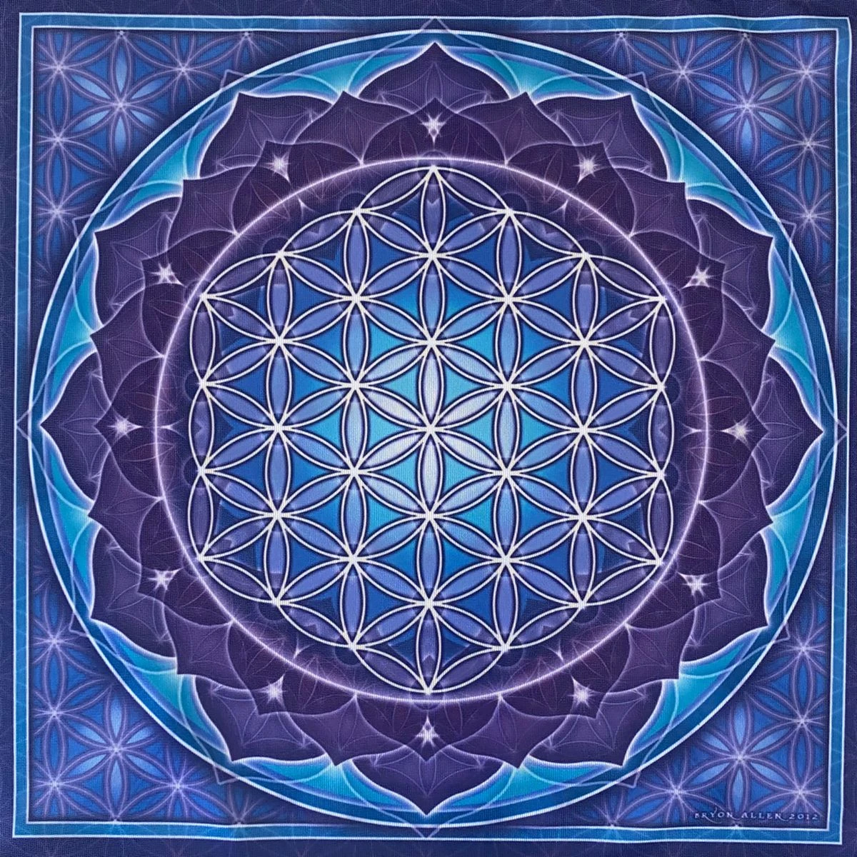 Bannière Murale Fleur De Vie - 37 Cm