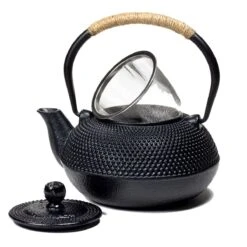 Théière Tetsubin En Fonte Japonaise Noire 0.6 L