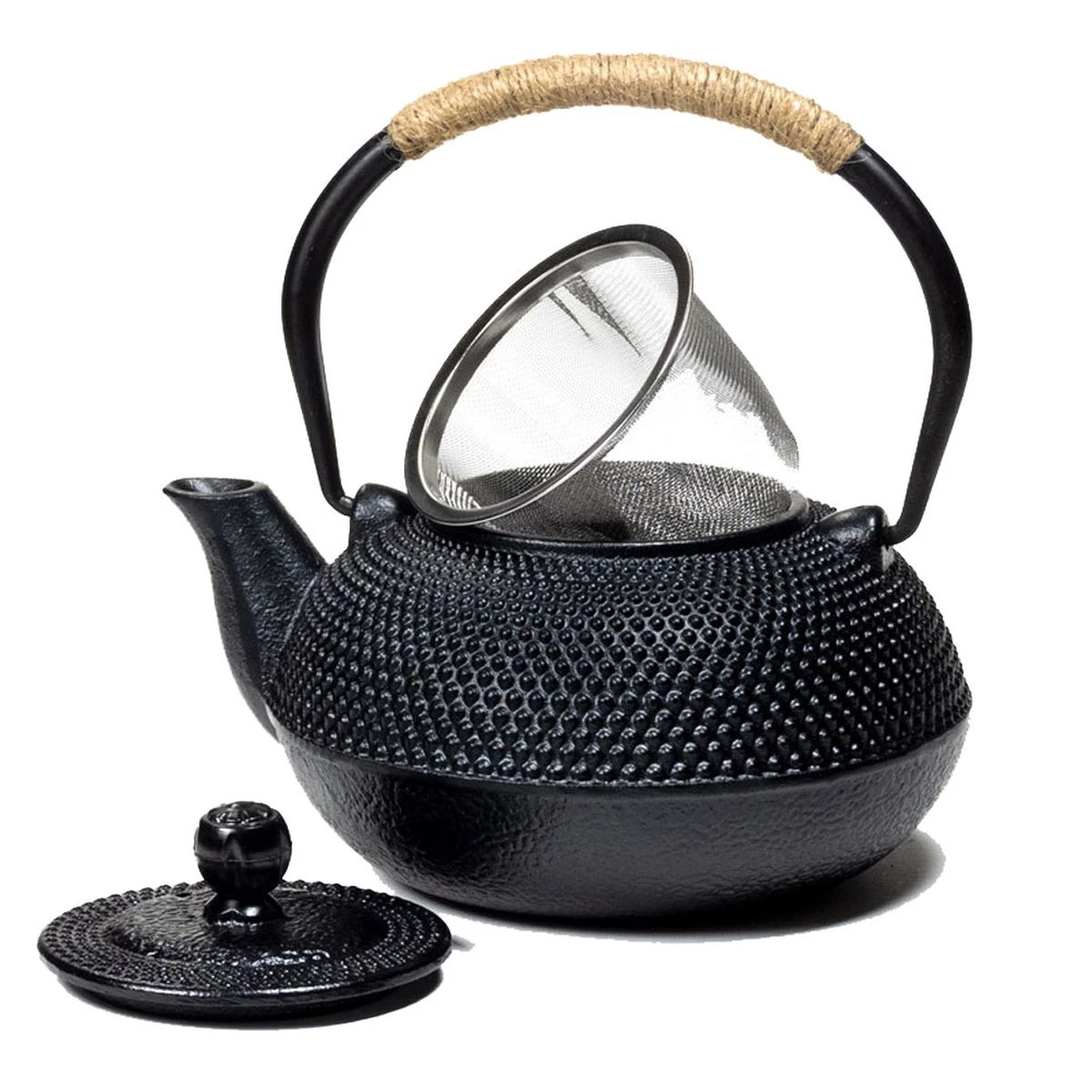 Théière Tetsubin En Fonte Japonaise Noire 0.6 L