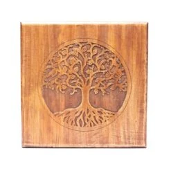 Petite Table Arbre De Vie En Bois De Manguier 30 X 23 Cm