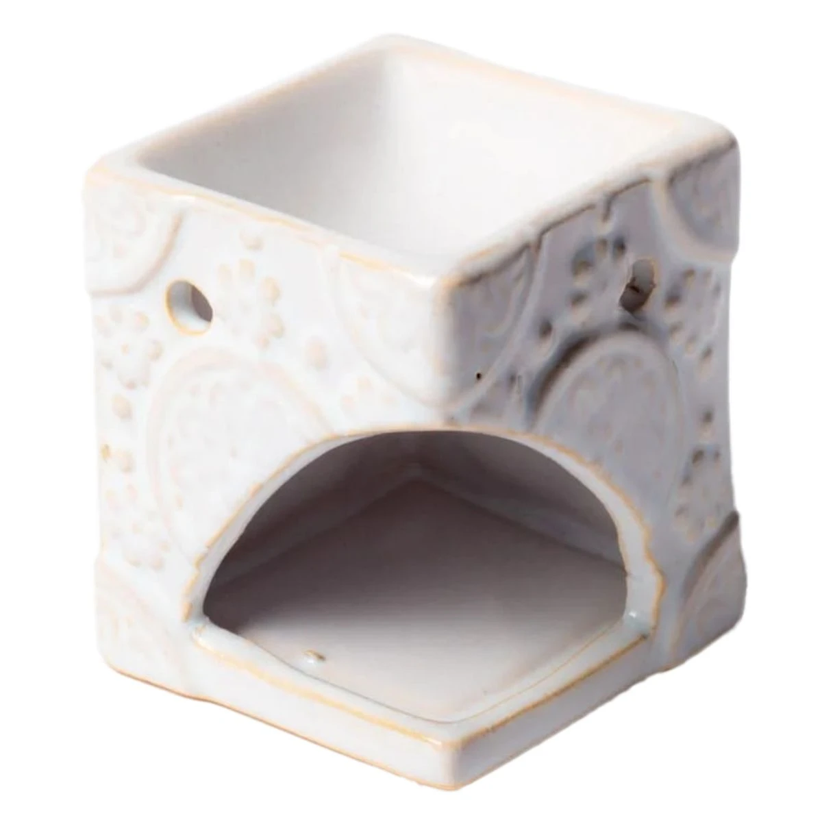 Brûleur Cire à Fondre Aromatique Blanc - Fleurs – Image 2