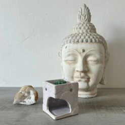 Brûleur Cire à Fondre Aromatique Blanc - Fleurs