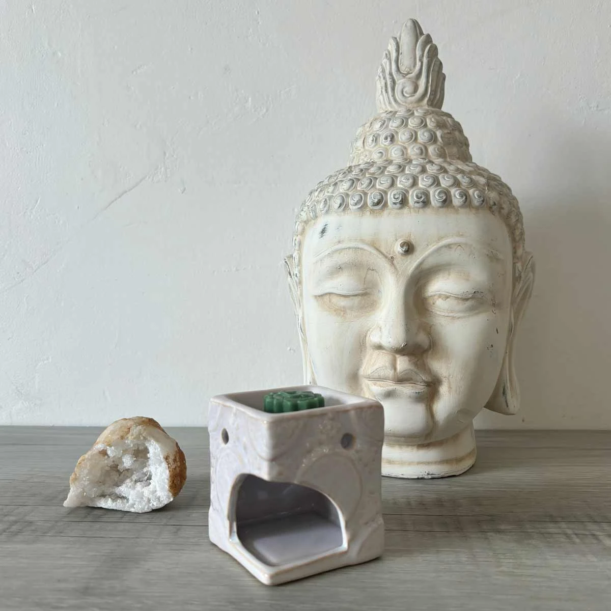 Brûleur Cire à Fondre Aromatique Blanc - Fleurs