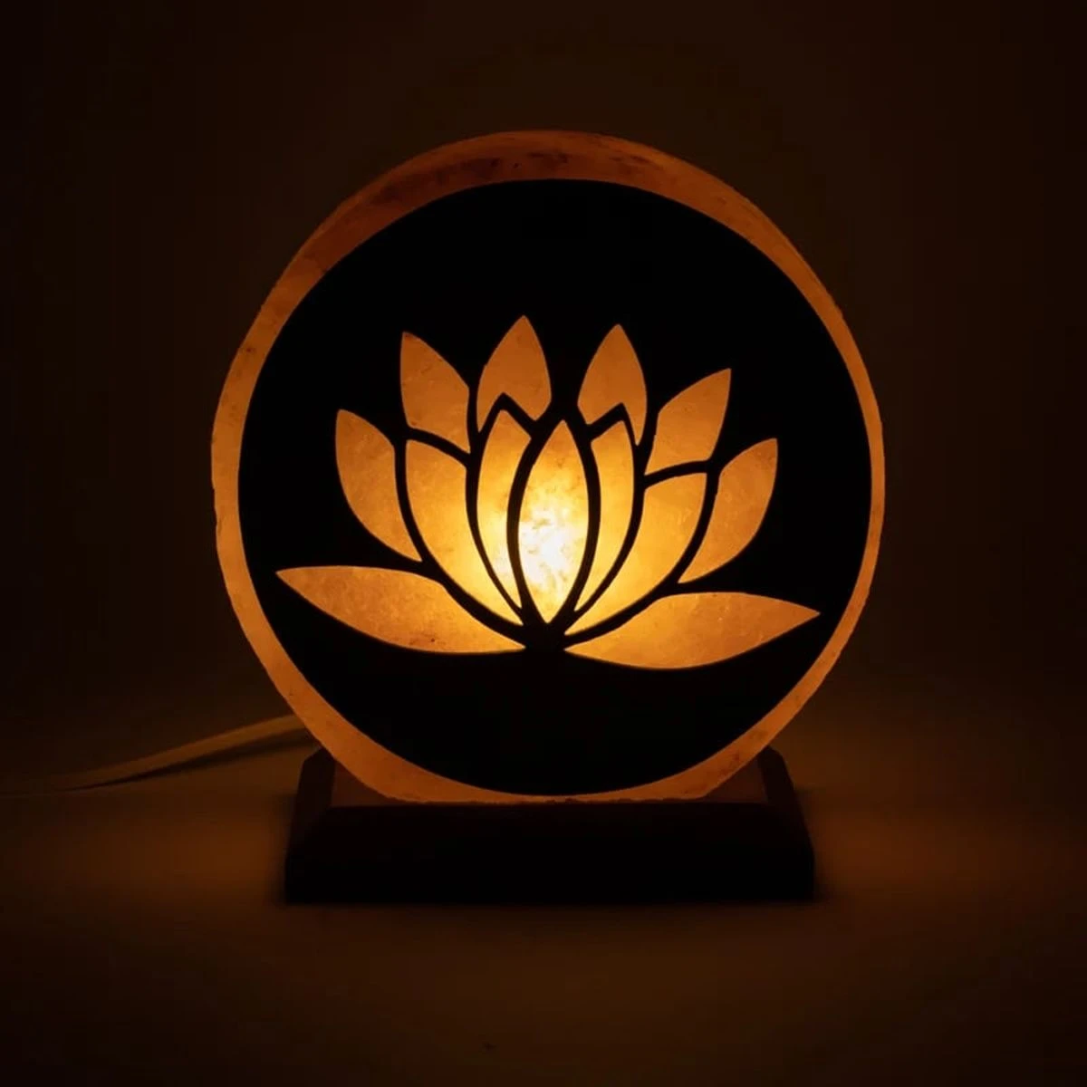 Lampe En Cristal De Sel De L´Himalaya - Lotus - 4.5 Kilos – Image 4