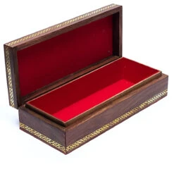 Boite En Bois De Manguier - Dessin En Sable - Bouddha Et Saraswa