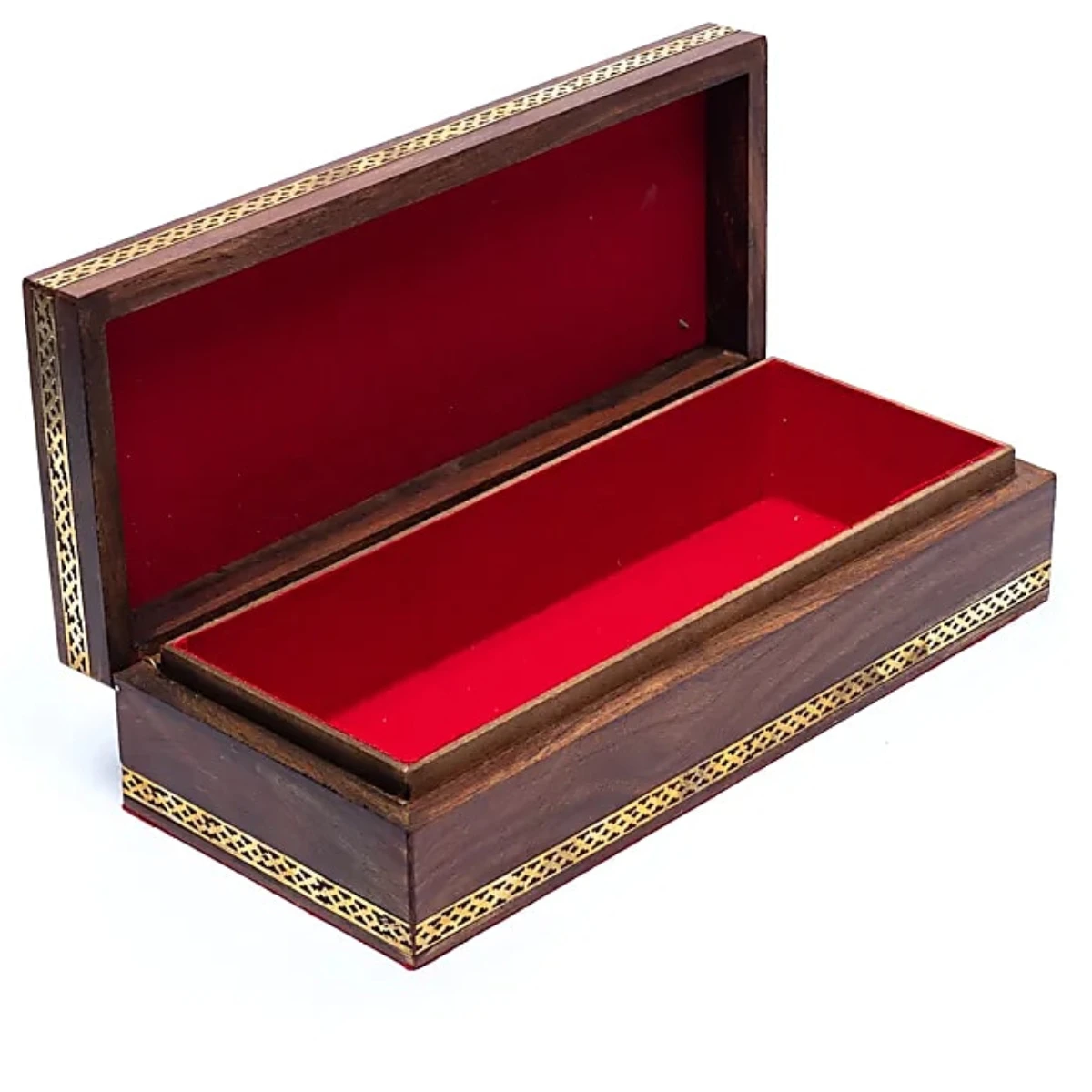 Boite En Bois De Manguier - Dessin En Sable - Bouddha Et Saraswa