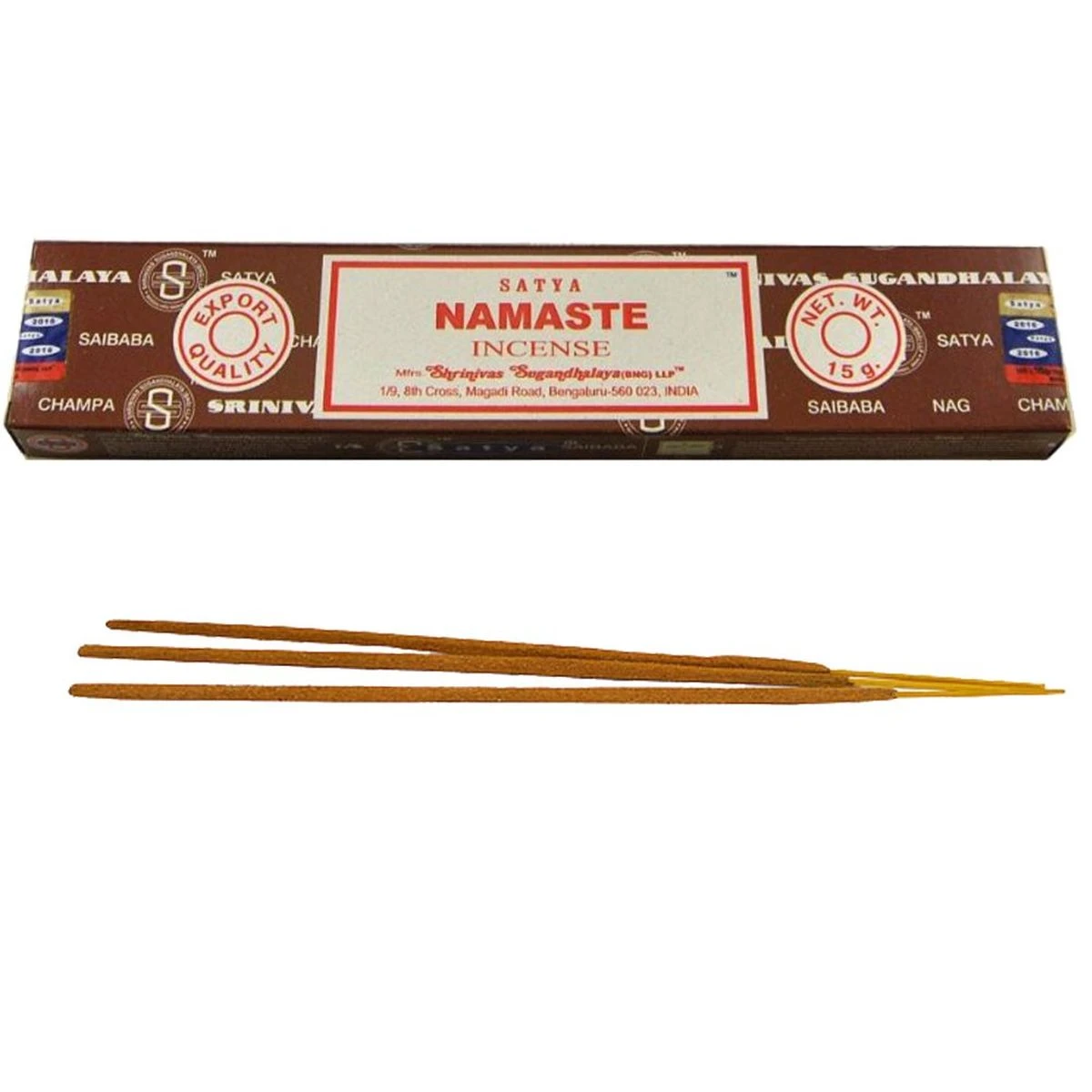 12 Boites D'Encens Satya Namaste 15 G