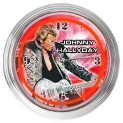 Horloge Johnny Hallyday Néon Orange
