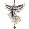 Carillon à Vent Ange Violet En Métal Et Verre