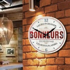 Horloge Les Plus Grands Bonheurs Dans Les Petits Plaisirs 28 Cm