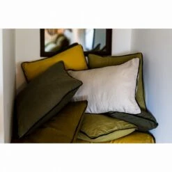 Housse De Coussin Pur Lin Lavé Prélude Terre Cuite - 45 X 45 Cm